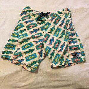 Maui and Sons Neon Shark Boardshorts